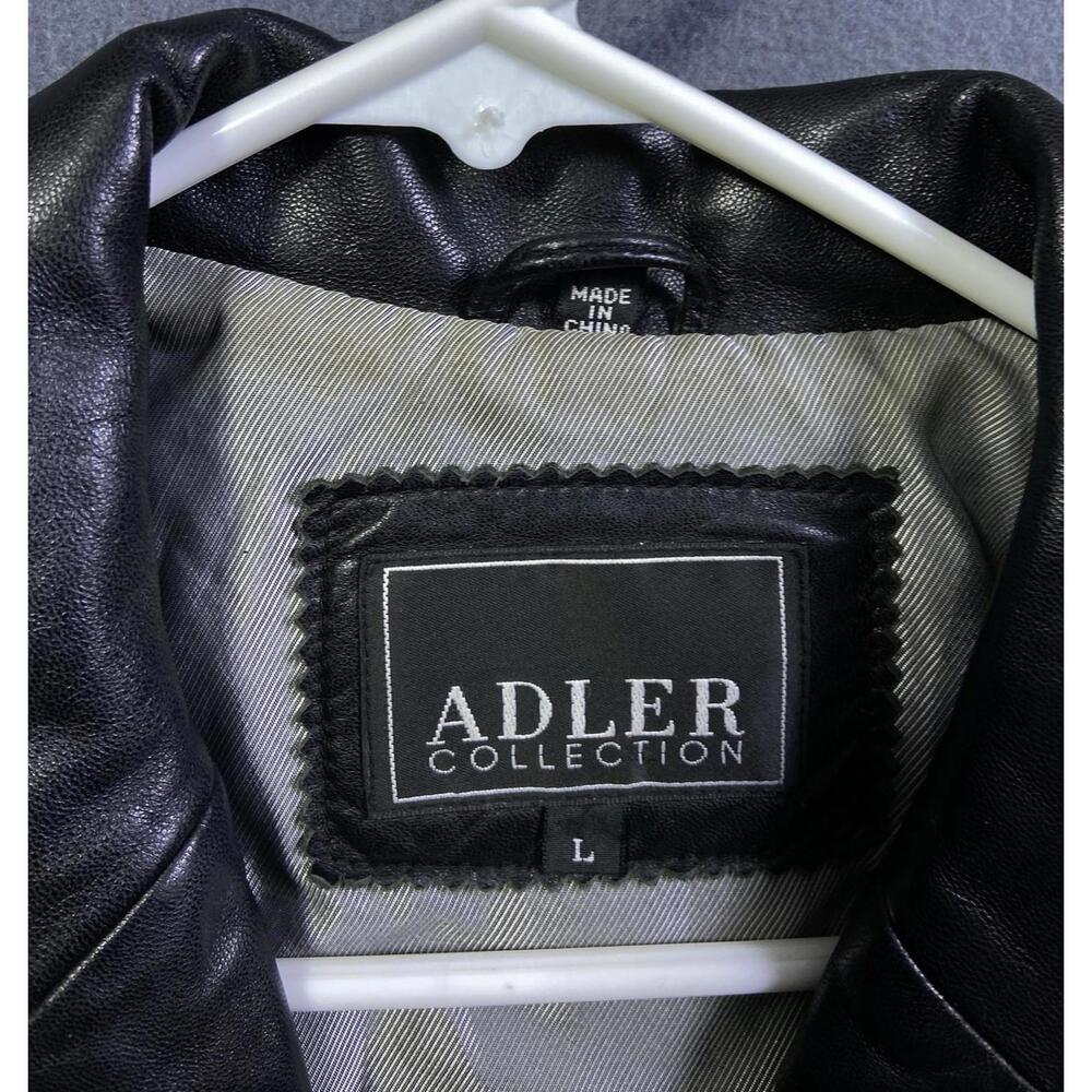 Adler Collection Leather Jacket Women’s Sz Large Black Genuine Lambskin Zip READ - Picture 8 of 16